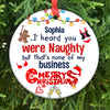 58831-Personalize Funny Ornamentfor Wife, Christmas Ornament Gift for Wife, I Hear You Were Naughty Ornament H0