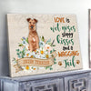 Gift For Dog Lover Love Is Irish Terrier Dog Canvas