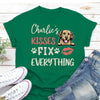 Personalized Gift For Dog Lover Dog&#39;s Kisses Fix Everything Tshirt