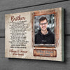 Loss Of Brother In Sympathy Memorial Personalized Photo Canvas