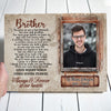 Loss Of Brother In Sympathy Memorial Personalized Photo Canvas