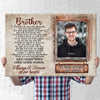 Loss Of Brother In Sympathy Memorial Personalized Photo Canvas