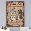 Loss Of Husband Memorial I Miss You Heaven Personalized Canvas