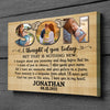 Loss Of Son In Sympathy Loving Memorial Personalized Photo Canvas