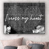 Gift For Couple I Cross My Heart Lyric Anniversary Canvas