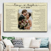 Personalized Lyrics Song 2nd 2 Years Wedding Anniversary Couple Gift For Wife For Husband Canvas