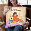 Personalized Gift For Cat Lover Life Is Simple With Cats Pillow