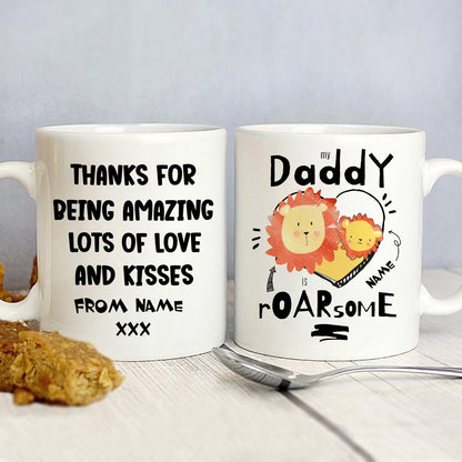 Personalized Roarsome Father's Day Mug