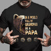 Personalized Gift For Grandpa Kids&#39; Name Be A Papa Tshirt