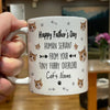 Personalized Cat Face Father&#39;s Day Gift For Cat Dad Tiny Furry Overlord Mug