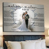 Personalized Lyric Song Wedding Anniversary Couple Gift For Wife For Husband Canvas