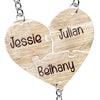 Matching Hearts Piece Best Friend Personalized Friendship Keychains