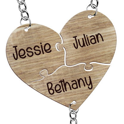 Matching Hearts Piece Best Friend Personalized Friendship Keychains