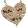 Matching Hearts Piece Best Friend Personalized Friendship Keychains