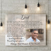 For Daughter Son Loss of Dad Personalized Memorial Canvas