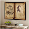 Personalized Memorial Old Book Little Bit Of Heaven In Our Home Canvas