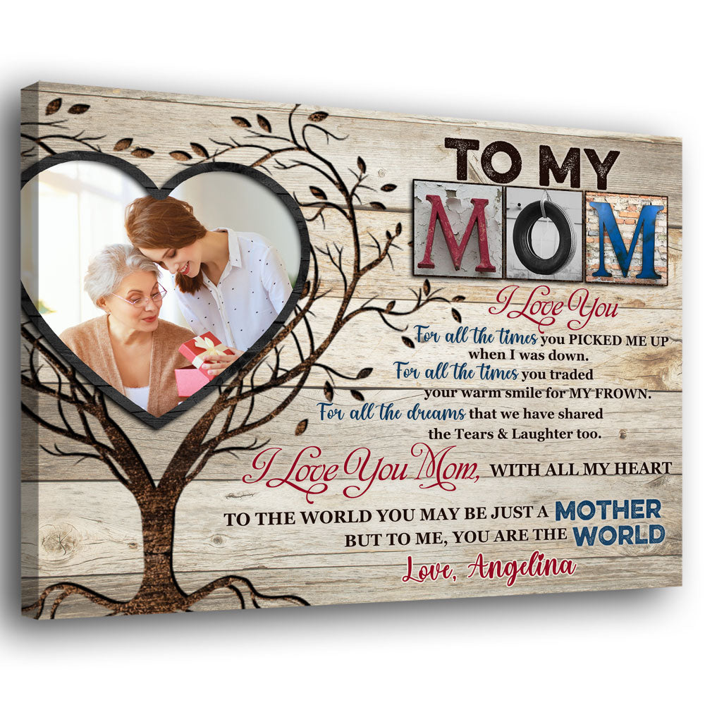 Mom Daughter Son Love You Meaningful Personalized Canvas