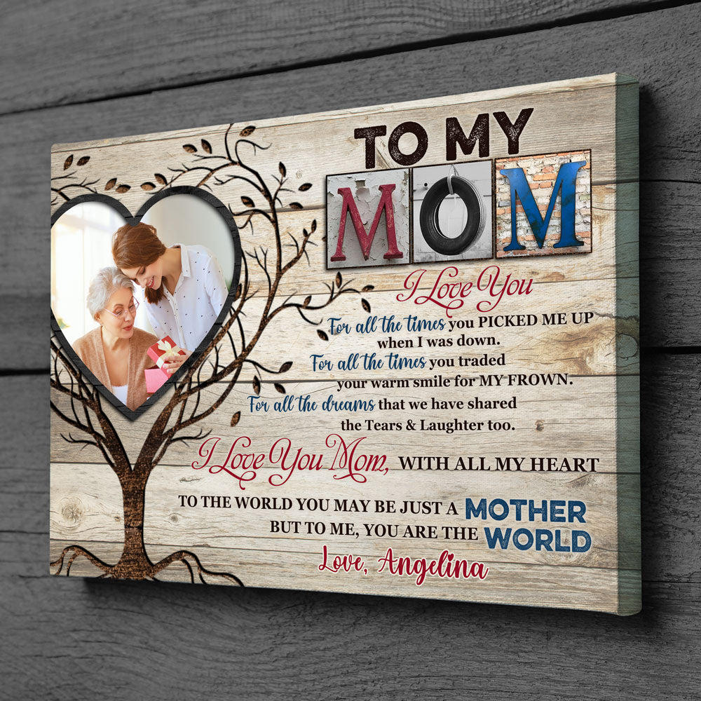 Mom Daughter Son Love You Meaningful Personalized Canvas