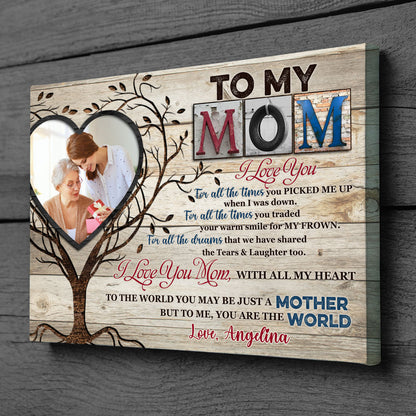 Mom Daughter Son Love You Meaningful Personalized Canvas
