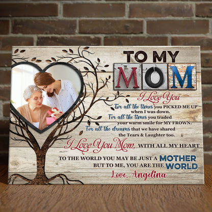 Mom Daughter Son Love You Meaningful Personalized Canvas