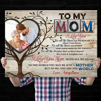 Mom Daughter Son Love You Meaningful Personalized Canvas