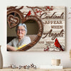 Mom Cardinals And Angels Memorial Personalized Canvas