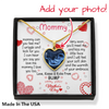 Personalized Gift For New Mom Happy Mother&#39;s Day Heart Message Card Heart Necklace