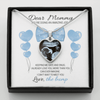 Personalized Gift For Expecting Mom Keep Me Safe And Snug Heart Message Card Heart Necklace