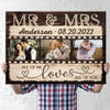 Mr &amp; Mrs All Of Me Loves You Wedding Anniversary Personalized Canvas