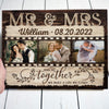 Mr &amp; Mrs Together Built A Life Wedding Anniversary Personalized Canvas