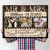 Mr &amp; Mrs Together Built A Life Wedding Anniversary Personalized Canvas