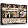 Mr &amp; Mrs Together Built A Life Wedding Anniversary Personalized Canvas