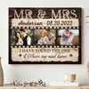 Mr &amp; Mrs Wife Husband Together Wedding Anniversary Personalized Canvas