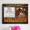 Mr &amp; Mrs Wife Husband Wedding Anniversary Personalized Canvas