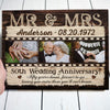 Mr Mrs Wife Husband Love Wedding Anniversary Year Personalized Canvas