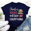 Personalized Gift For Dog Lover Dog&#39;s Kisses Fix Everything Tshirt