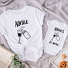 New Aunt And Baby Wine Lovers Funny Matching Personalized Shirt