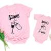 New Aunt And Baby Wine Lovers Funny Matching Personalized Shirt