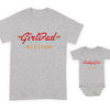 New Dad And Daughter Girl Dad Matching Personalized Shirt And Onesie
