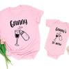 New Grandma And Baby Wine Lovers Funny Matching Personalized Shirt