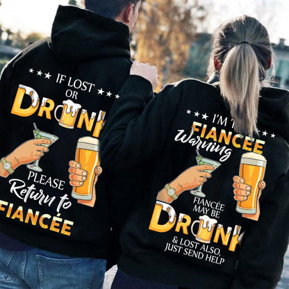 Gift For Her For Him If Lost Or Drunk Beer Wine Funny Matching Couple Hoodie