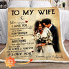 Personalized Wedding Blanket Gift For Wife
