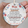 Gift For Mom From Daughter Thank You For Being My First Friend Ornament