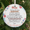 Gift For Mom From Daughter Thank You For Being My First Friend Ornament