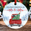 1st Christmas As Mr &amp; Mrs Truck Ornament Personalized Gift For Couple