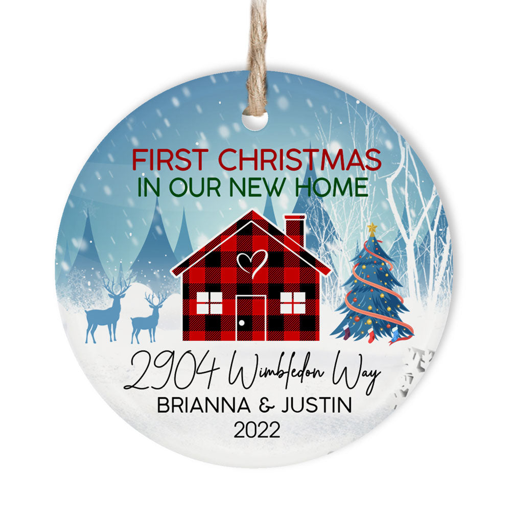 Our First Christmas In New Home Ornament Personalized Gift For Family