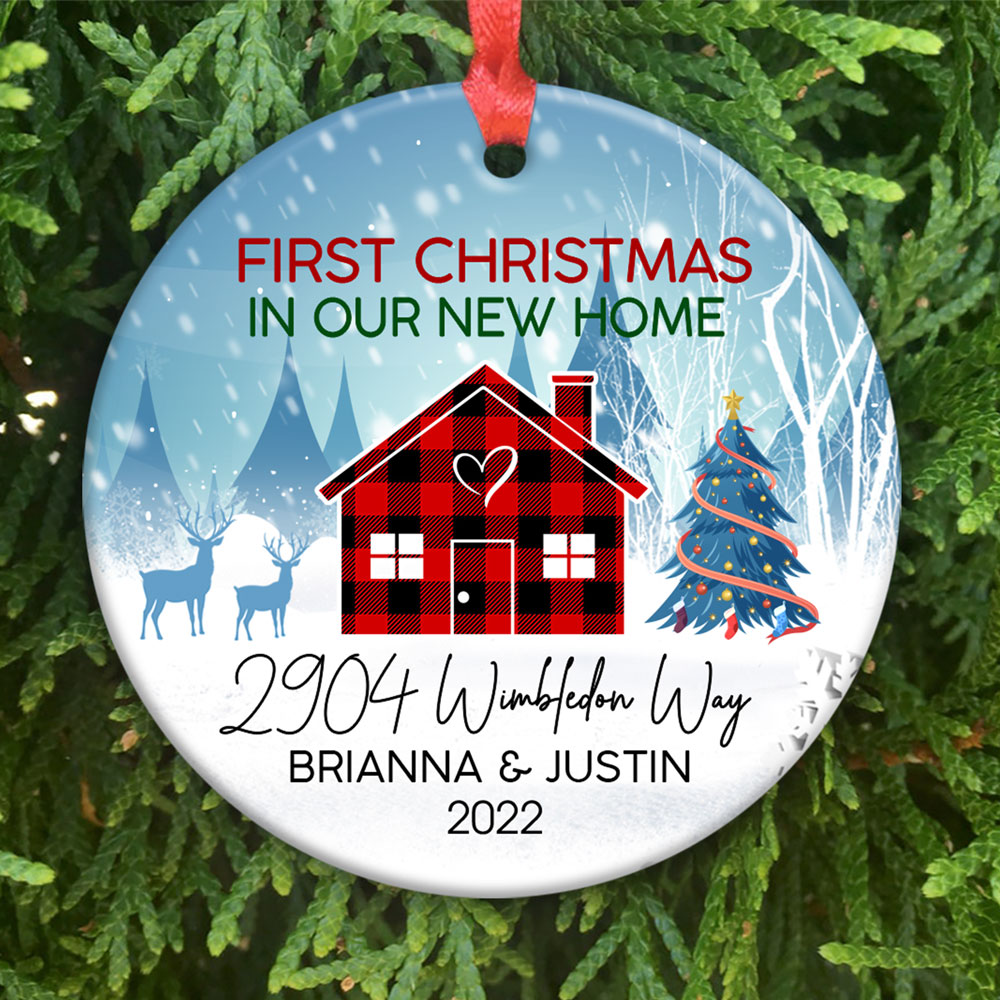 Our First Christmas In New Home Ornament Personalized Gift For Family