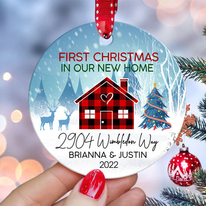 Our First Christmas In New Home Ornament Personalized Gift For Family