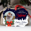 1st Christmas Married Snow Globe Ornament Personalized Gift For Couple