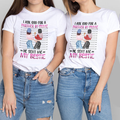 Partner In Crime Best Friend Bestie Cool Personalized Shirt